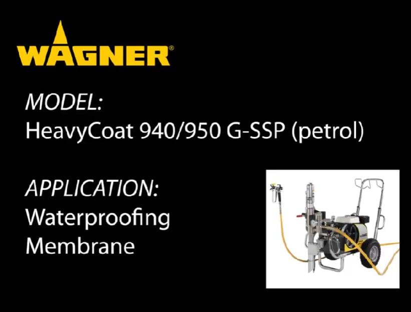 Wagner HeavyCoat Demo - Spraying Waterproofing Membrane