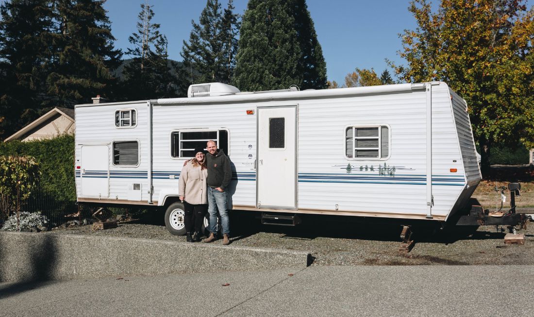 RV makeover with a paint sprayer