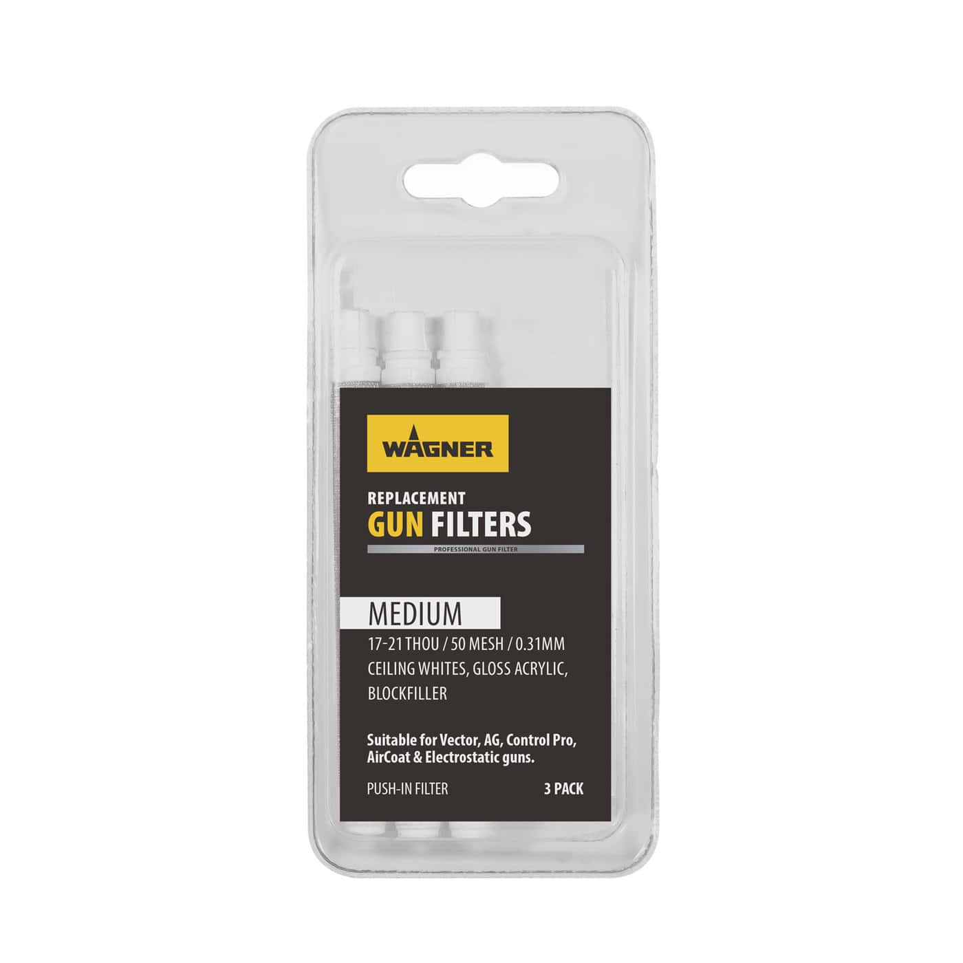 Medium (White) Gun Filter 3pk
