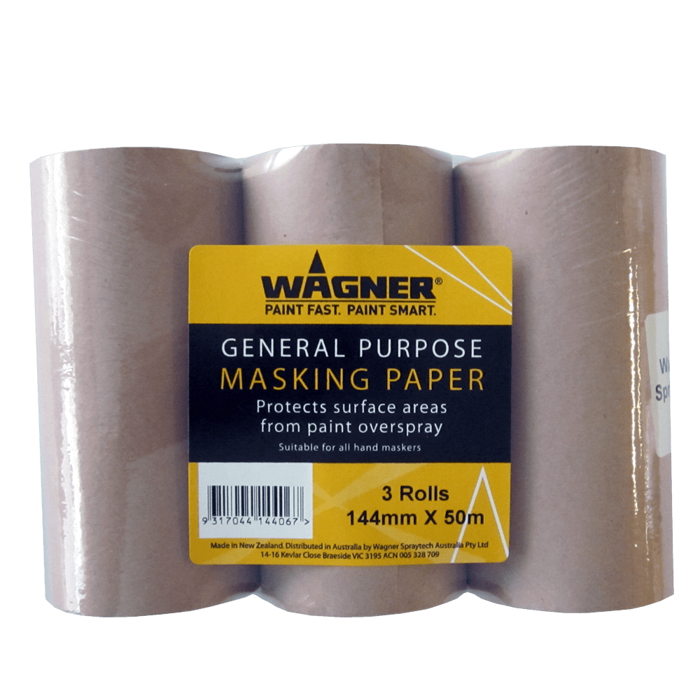 144mm x 50m Masking Paper 3pk