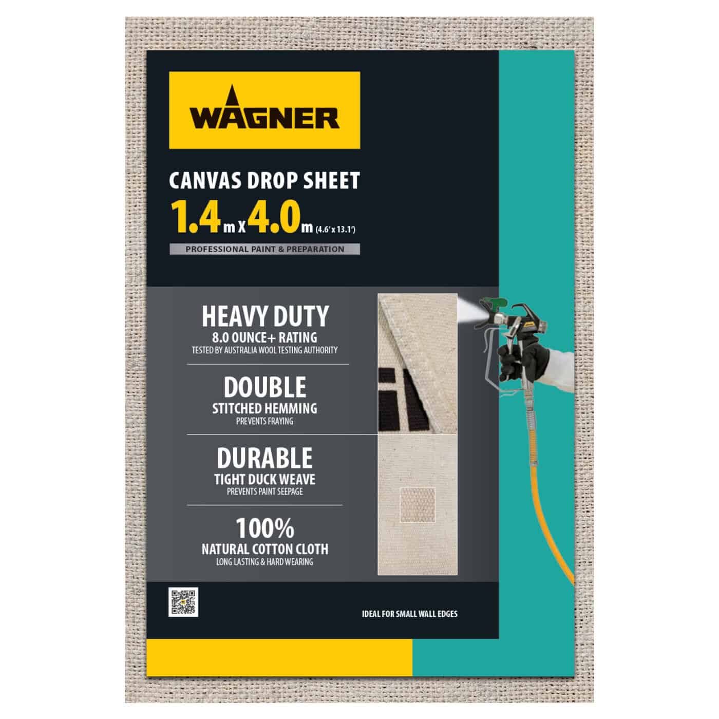 1.4m x 4.0m Professional Canvas Drop Sheet