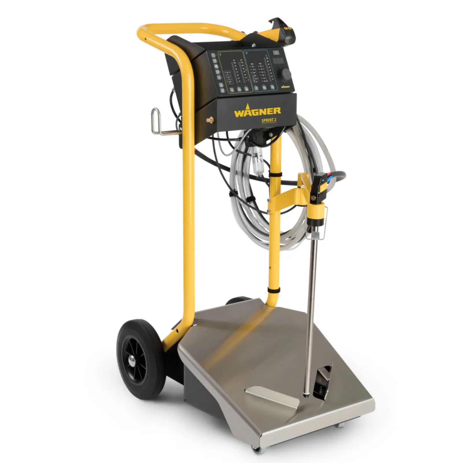 Wagner Sprint 2 powder coating unit with yellow frame.